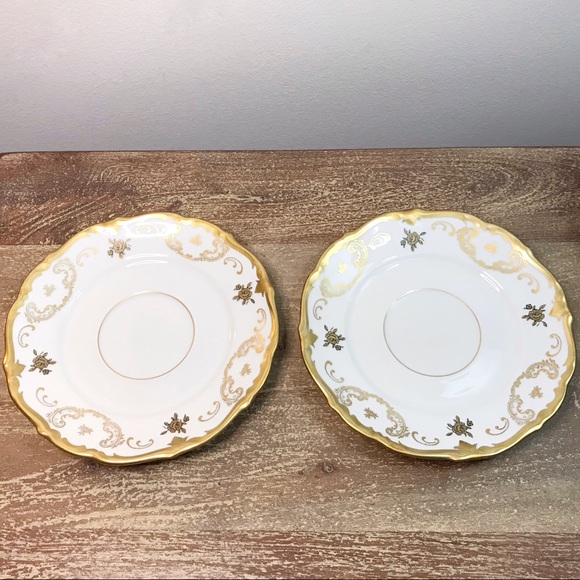 REICHENBACH consommé bouillon teacups white gold - Picture 4 of 13